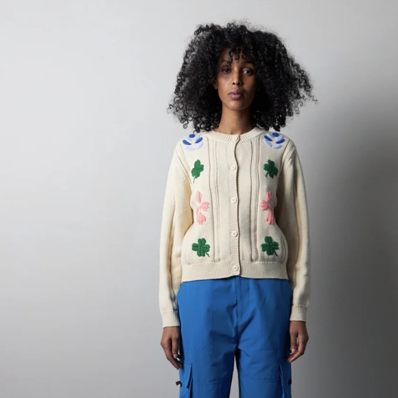 Stella Nova Cotton Cardigan with Embroidery - Picture 5 of 7